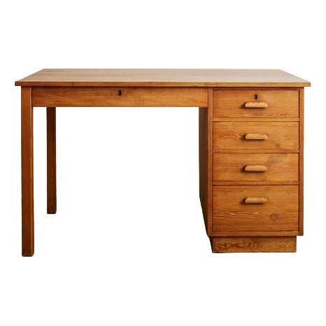 Swedish Wooden Värmdö Pine Desk by Axel Einar Hjorth for Nordiska Kompaniet, 1930s For Sale
