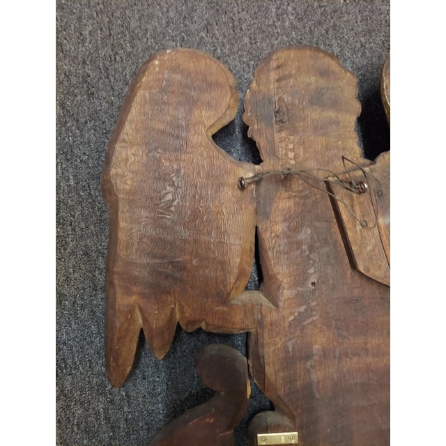 Antique Gold Gilt Hand Carved Oak Angel Sculpture For Sale - Image 10 of 12