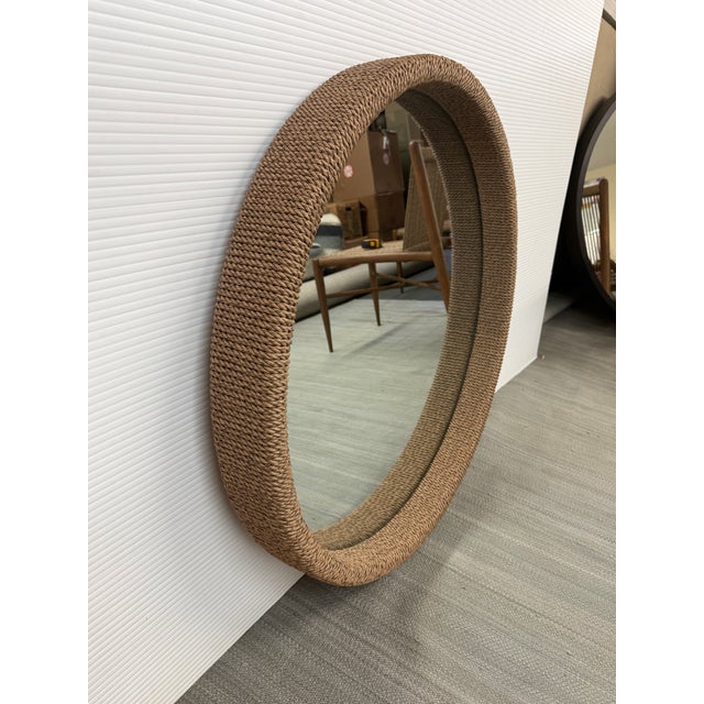 Textile Brownstone Capri Mirror, Rope Twine For Sale - Image 7 of 12