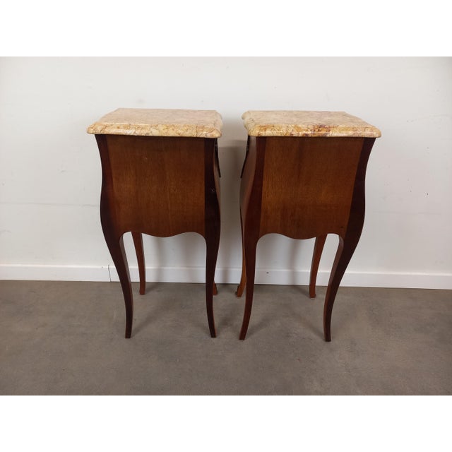 Louis XV Style Bedside Tables, 1950s, Set of 2 For Sale - Image 16 of 18