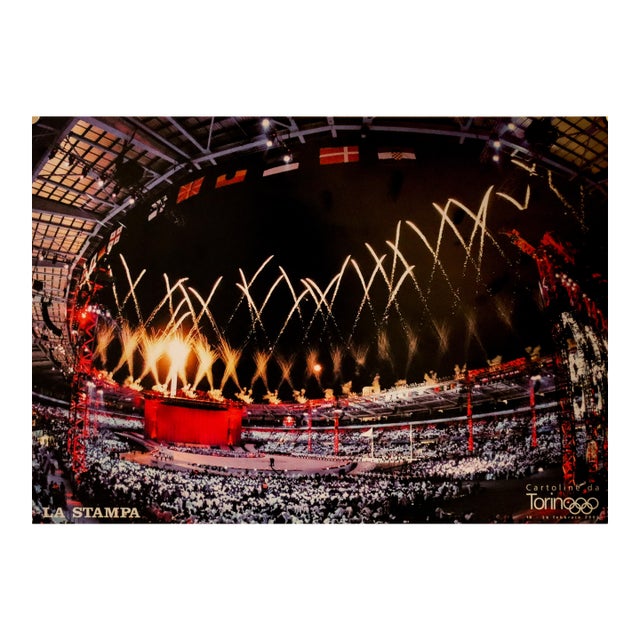 2006 Italian Sports Poster - Turin Winter Olympics, Opening Ceremony (Photography), La Stampa For Sale