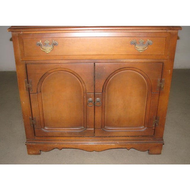 Traditional 1950s Traditional Walnut Dining Room Storage Hutch For Sale - Image 3 of 6