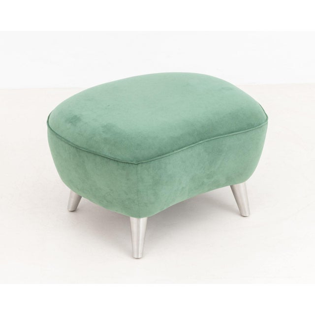 Vladimir Kagan Barrel Swivel Chair and Ottoman For Sale - Image 12 of 13