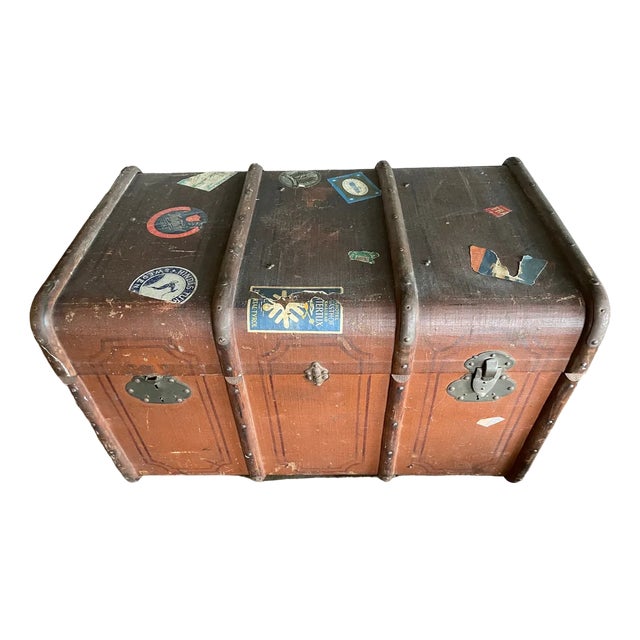 Brown Beech Transport Trunk For Sale