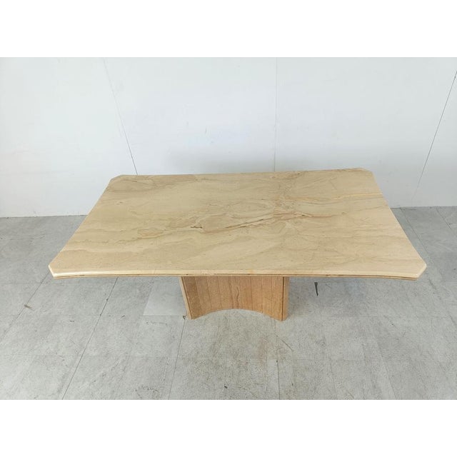 Vintage Travertine Dining Table, 1970s For Sale - Image 10 of 12