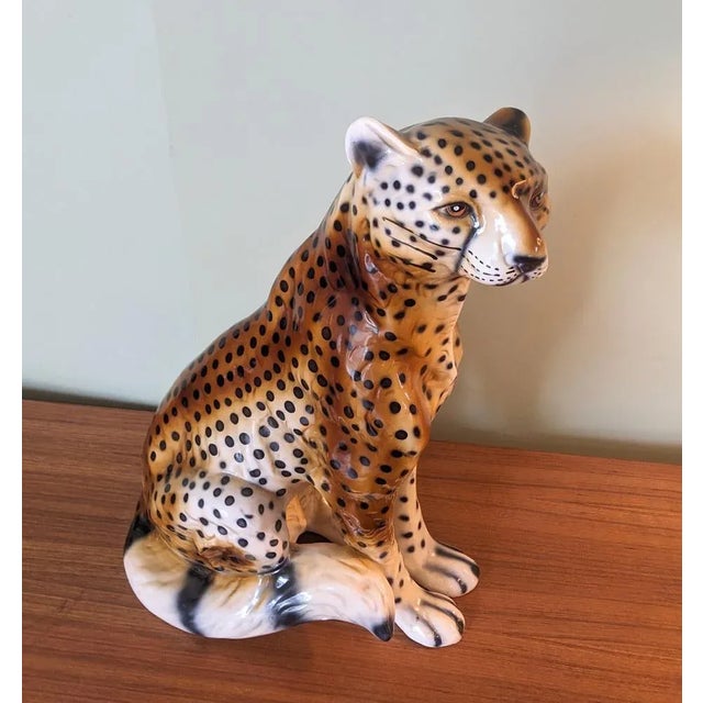 Vintage Ceramic Leopard, Italy, 1960s For Sale - Image 3 of 8