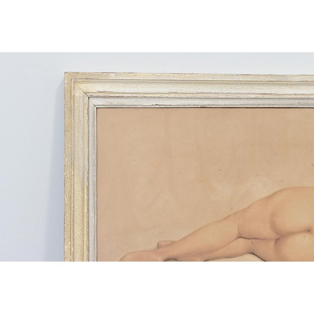 Early 20th Century French Vintage Framed Nude Drawing For Sale - Image 5 of 11