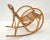 Wood Vintage Bohemian Style Bamboo, Cane & Wicker Children Rocking Chair For Sale - Image 7 of 13