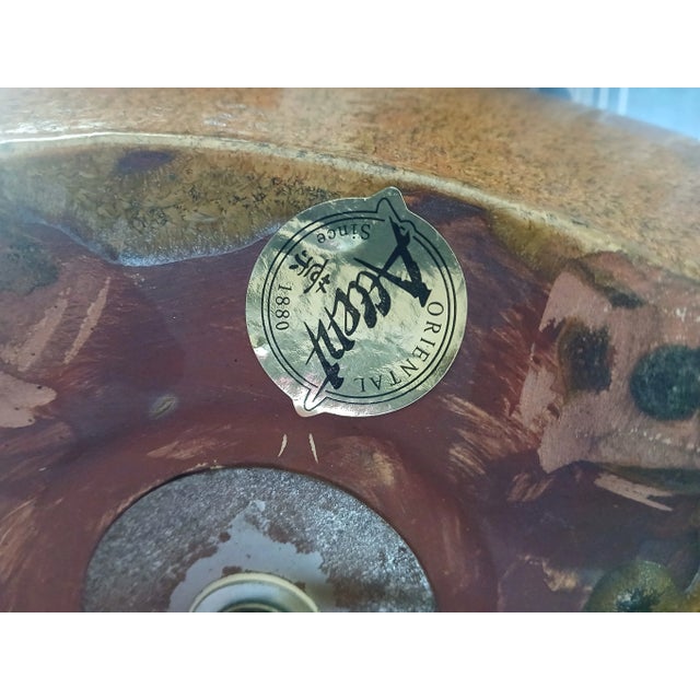 2000 - 2009 Sculptural Oriental Accent Table Lamp With Rich Glaze, 2002 For Sale - Image 5 of 5