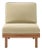 Rishon Dark Teak Outdoor Lounge Chair – Classic Cushion Edition in Sunbrella Antique Beige For Sale