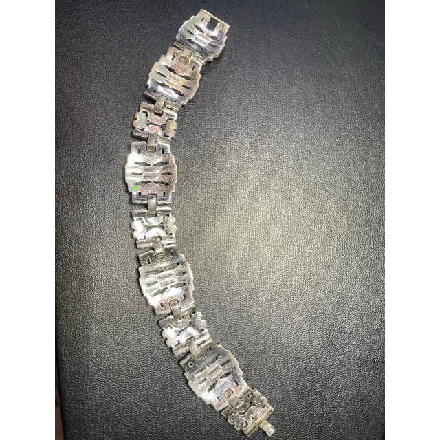 Antique Trifari Marked ‘Ktf’ Alfred Philippe Art Deco Rhinestone Rhodium Plated Bracelet. Perfect Condition. For Sale In South Bend - Image 6 of 7