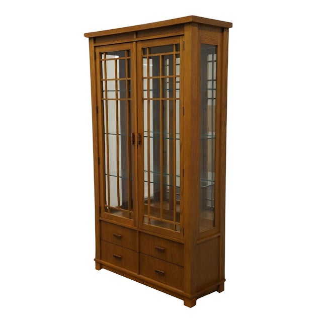 RARE Robert Sonneman for STANLEY FURNITURE Urban Primitive Collection Mission Style 45" Curio Display Cabinet 178-11-11...