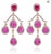 Metal Natural Ruby & Diamond Earring in 14k Gold For Sale - Image 7 of 8