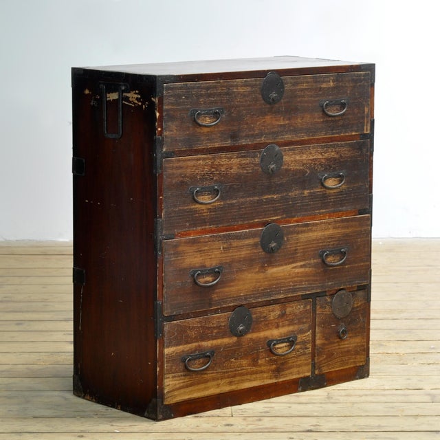 Japanese Tansu Chest of Drawers, 1870 For Sale - Image 15 of 15