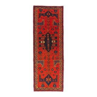 Late 19th Century Persian Shiraz Rug Runner, 04'10 X 13'08 For Sale