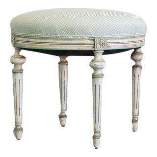 Vintage French Style Oval Stool For Sale