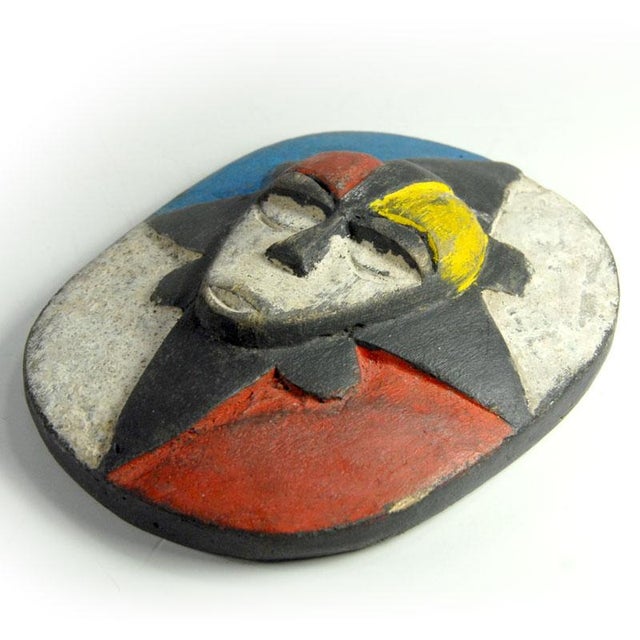 Small Tribal Eket People Mask in Wood, Nigeria, 1970s, in Very Good conditions. Designed 1970 to 1979