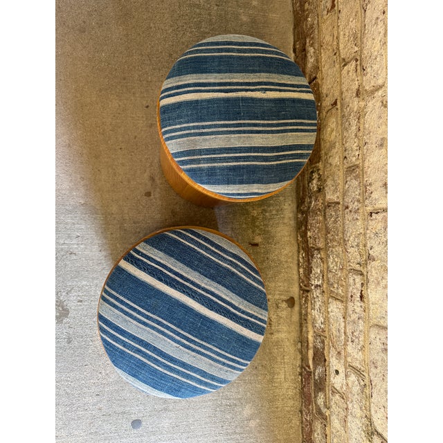 Pair of Vintage Wooden Storage Stools For Sale In New York - Image 6 of 18