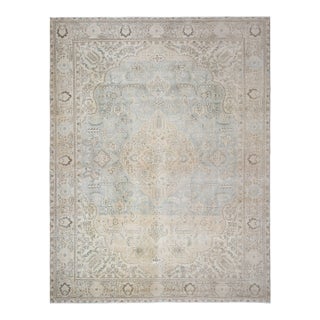 1970s Vintage Persian Handmade Wool Cotton Orange Area Rug For Sale