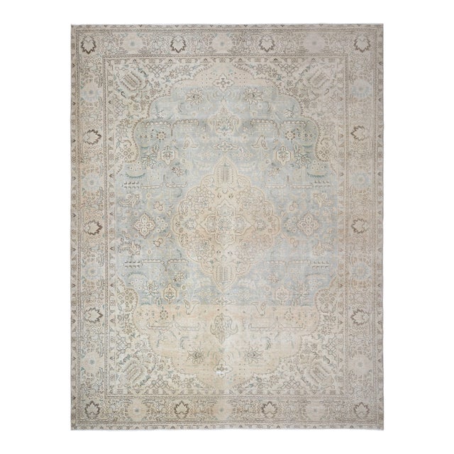 1970s Vintage Persian Handmade Wool Cotton Orange Area Rug For Sale