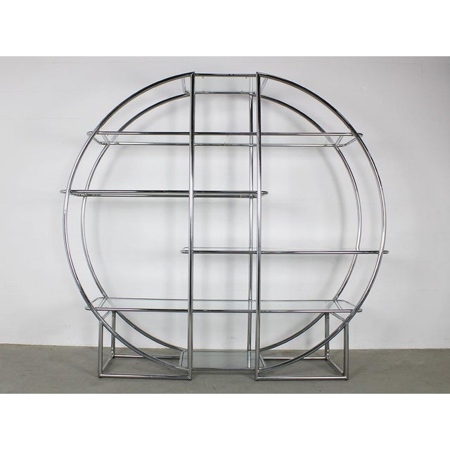 Round Chrome Display Cabinet, 1960s For Sale - Image 3 of 12