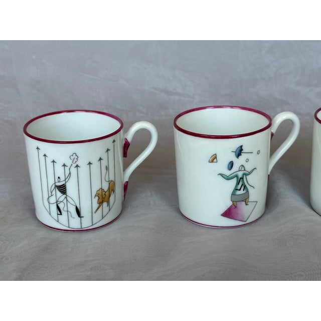Gio Ponti for Richard Ginori Porcelain Espresso Demitasse Cups Set of 4 For Sale In New York - Image 6 of 18