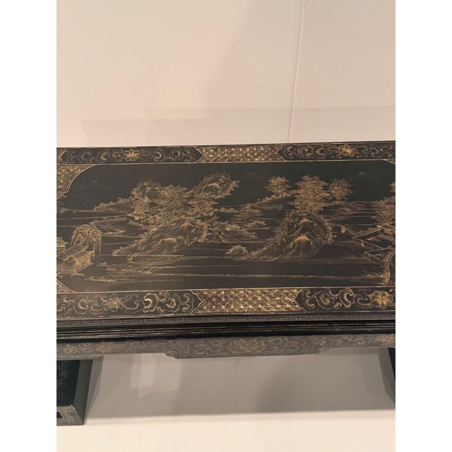 Chinese Lacquered Coffee Table For Sale - Image 4 of 14