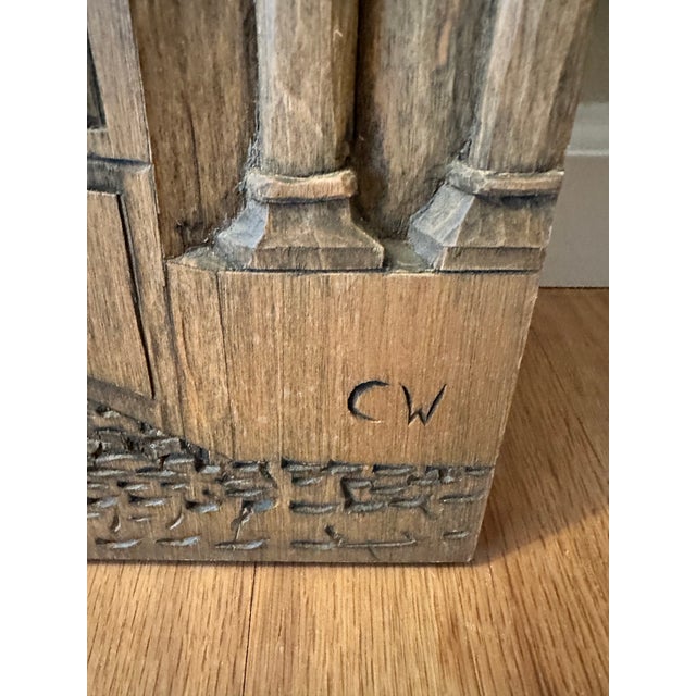 Hand Carved Vintage Moroccan Wooden Wall Art For Sale - Image 4 of 4