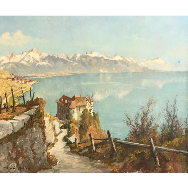 Joseph G. Muller, Castle View, Oil on Canvas For Sale - Image 9 of 9