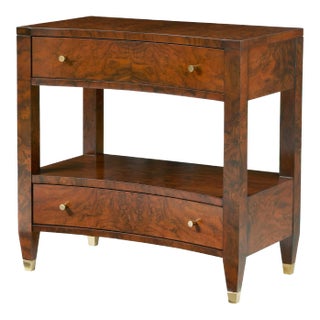 Concave Nightstand - Walnut Burl For Sale