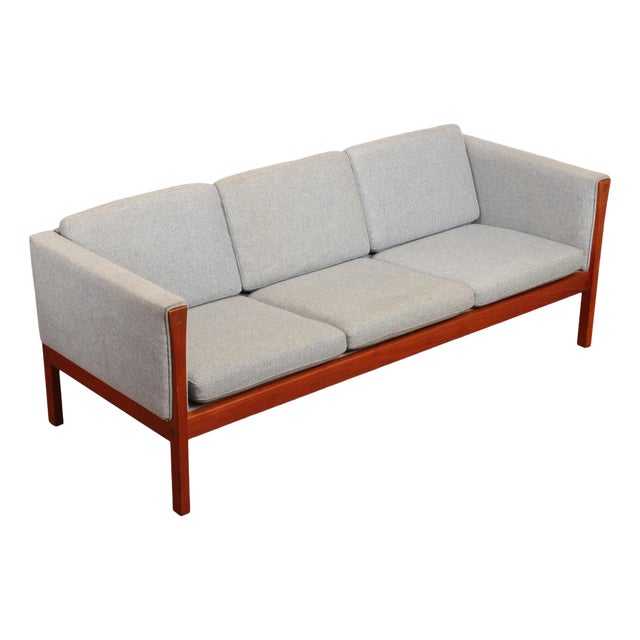 Hans Wegner Danish Modern Teak Sofa For Sale