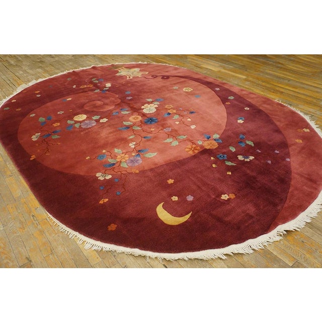 Antique Chinese - Art Deco rug, size: 7'9" x 11'0".