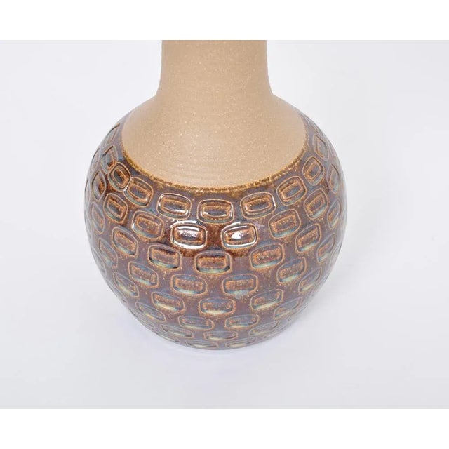 Mid-Century Modern Danish Lamp in Stoneware with Graphic Pattern from Soholm, 1970s For Sale - Image 6 of 9
