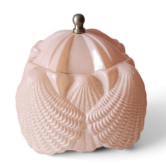 Vintage Art-Deco Pink Glass l.e. Smith "Southern Belle" Boudoir Lamp 1940s For Sale - Image 4 of 7
