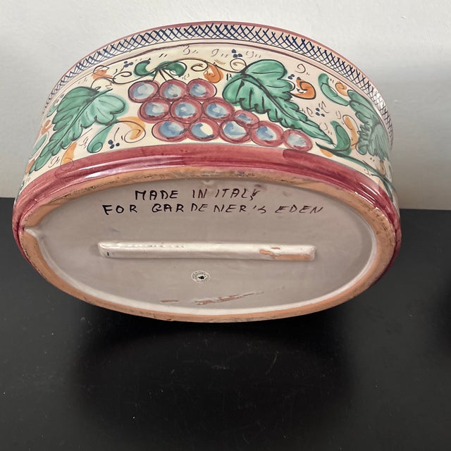 made in Italy cachepot. It is 15” l x 10.5” w x 7” high. I used it decoratively but could be used for plants as a pretty...