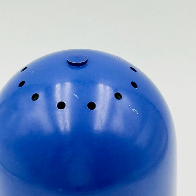 Space Age Blue Metal Eclipse Table Lamp, Italy, 1960s For Sale - Image 14 of 17