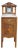 Antique Edwardian Walnut Neoclassical Inlaid Washstand Cabinet With Marble Top & Mirror For Sale