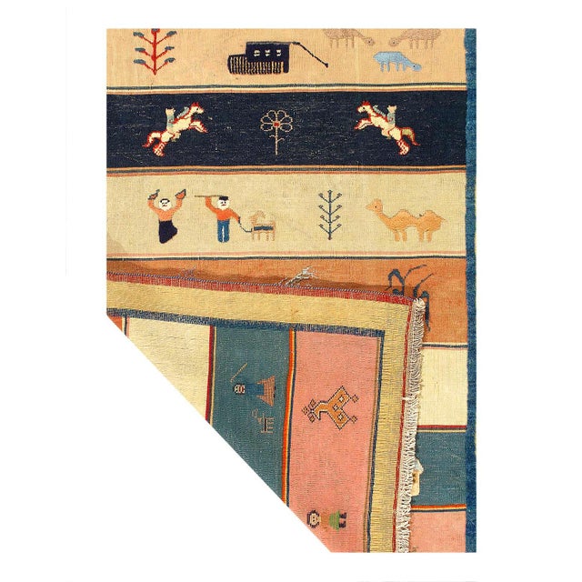 Traditional Pasargad DC Fine Hand Knotted Flat Weave Rug For Sale - Image 3 of 3