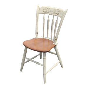 Mid 20th Century Vintage Ethan Allen Stenciled Windsor Side Chair