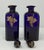 Traditional Pair of Mid 19th Century Bristol Blue Decanters With Gilt Decorations For Sale - Image 3 of 3