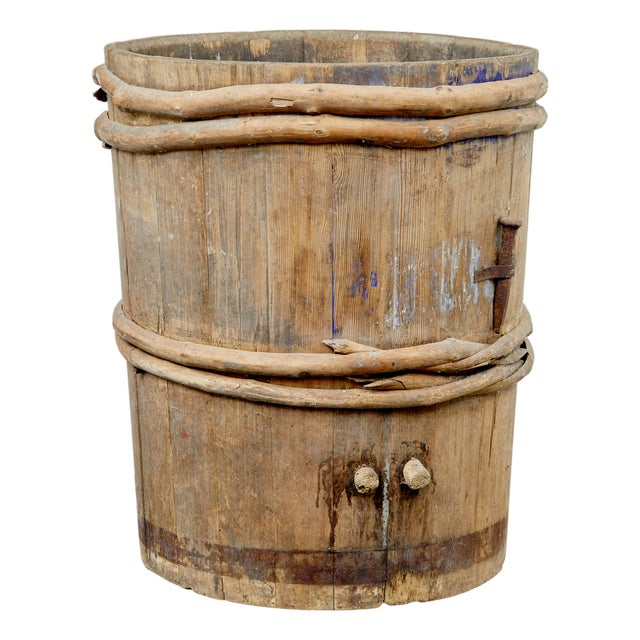 Swedish Rustic Pine Barrel, 1850s For Sale