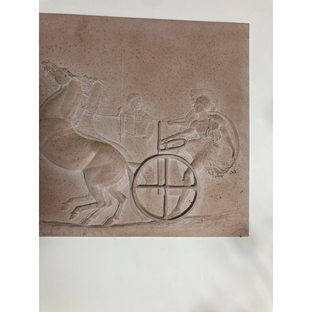 Sculpture Materials Greek Plaster Frieze with Chariot Driver and Horses Competing in Aphobates Contest, Athens, 1960s For Sale - Image 7 of 10