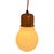 Oversized Bulb Lamp in Milk Glass with Ceiling Canopy and Wiring For Sale - Image 5 of 8