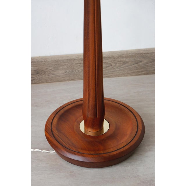 Wood Vintage Teak and Brass Floor Lamp, 1960s For Sale - Image 7 of 17