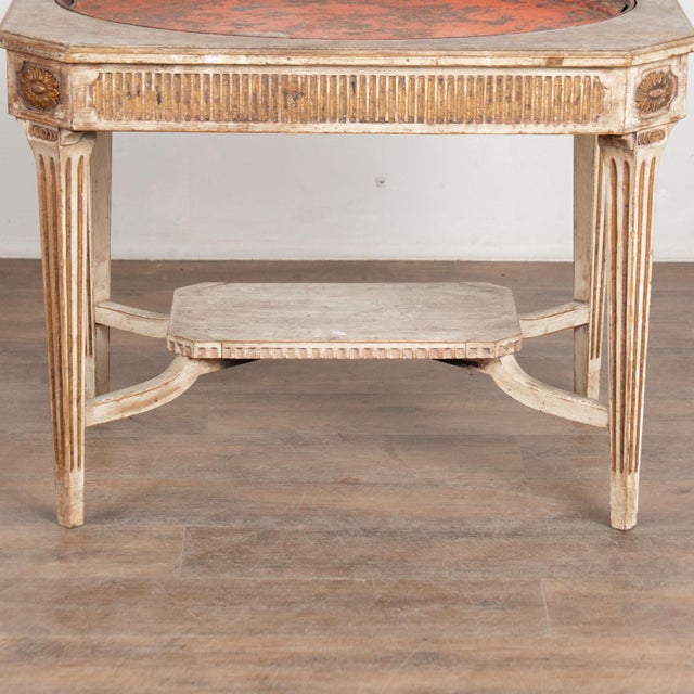 Late 19th Century Gustavian Style Gray Painted Tray Top Side Table For Sale - Image 13 of 14