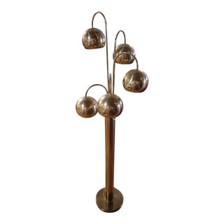 Waterfall Style 5 Orb Floor Lamp For Sale