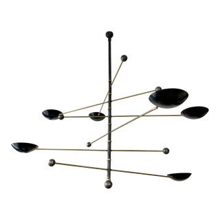Flair Edition "Solar" Six Arms Suspension Chandelier For Sale