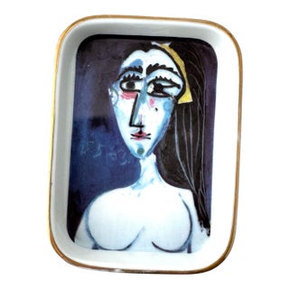 Vintage Picasso Catch All Ring Dish “Buste De Femme Nue Face” Pablo Picasso Decor For Sale