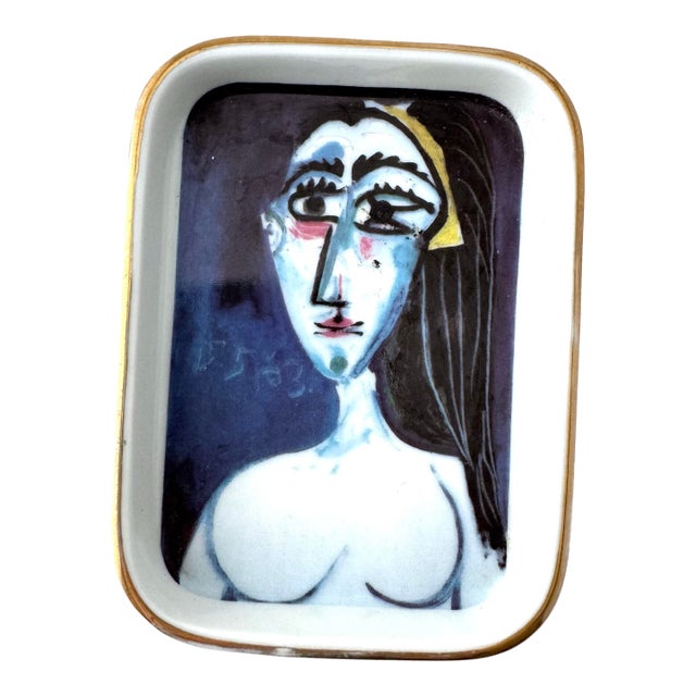 Vintage Picasso Catch All Ring Dish “Buste De Femme Nue Face” Pablo Picasso Decor For Sale