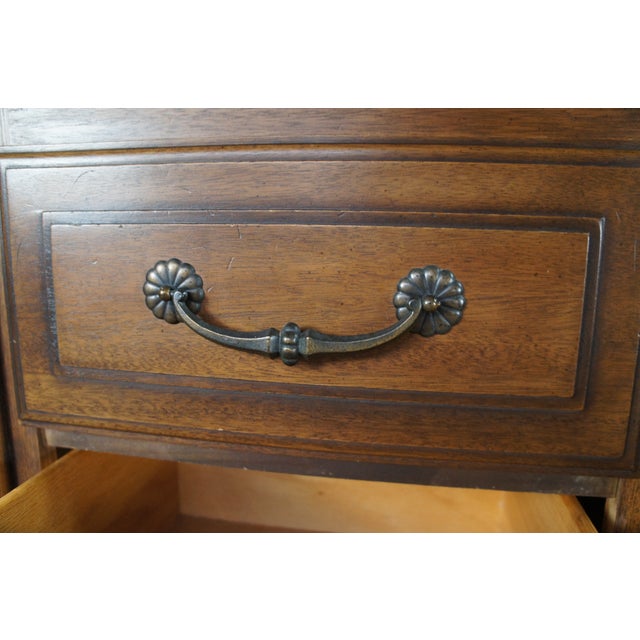 Vintage Century Furniture French Country Serpentine Oak Triple Dresser 68" For Sale - Image 10 of 14